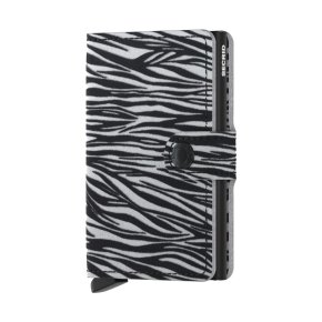 Miniwallet zebra light grey